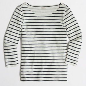 J. Crew Factory Striped Knit Boatneck Top